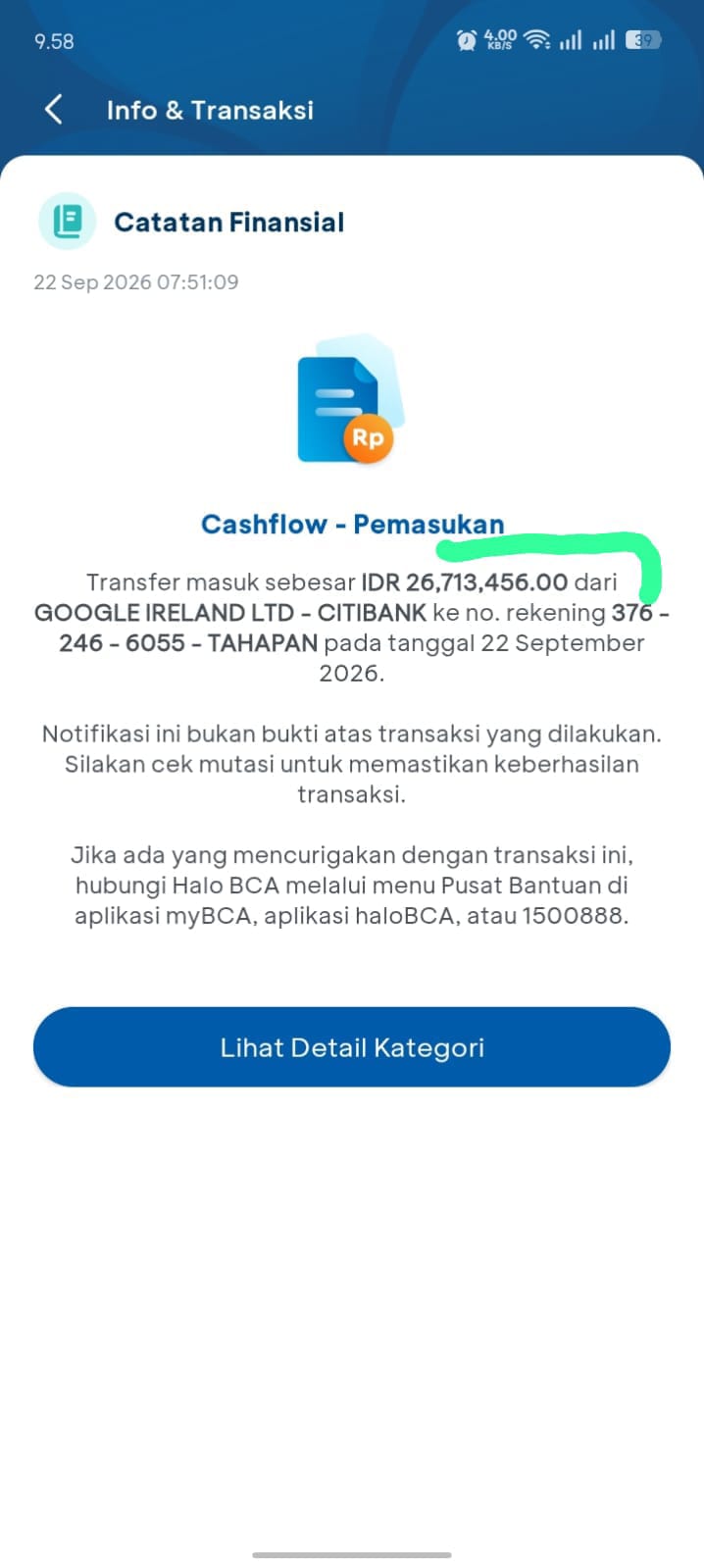 Bukti Penghasilan Mang Udin 2