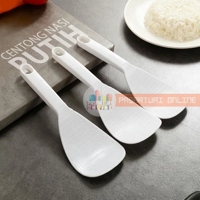 CENTONG PUTIH / ENTONG Warna / Centong Nasi Bahan Plastik - Gambar 2