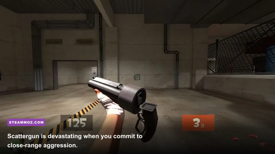 Fast Break Scattergun blasting enemies at close range