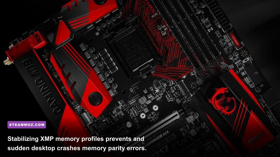 MSI motherboard Click BIOS screen showing DDR5 memory clock and XMP profile switch