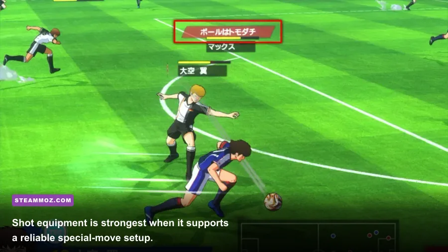 Captain Tsubasa Rise of New Champions special shot aimed at the goalkeeper