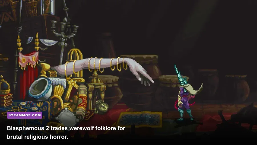 The Penitent One battling enemies with a weapon in Blasphemous 2