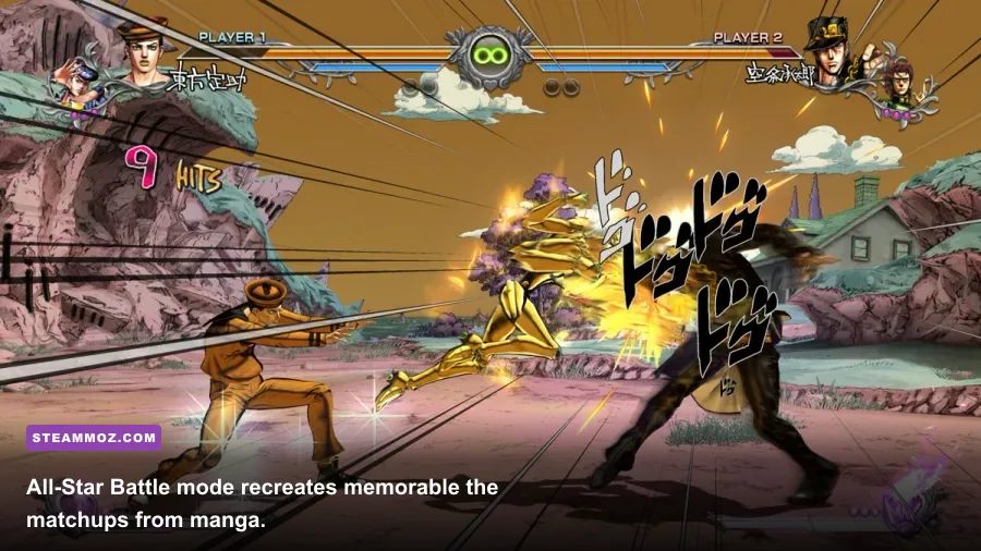 JoJo's Bizarre Adventure All-Star Battle R All-Star Battle mode map
