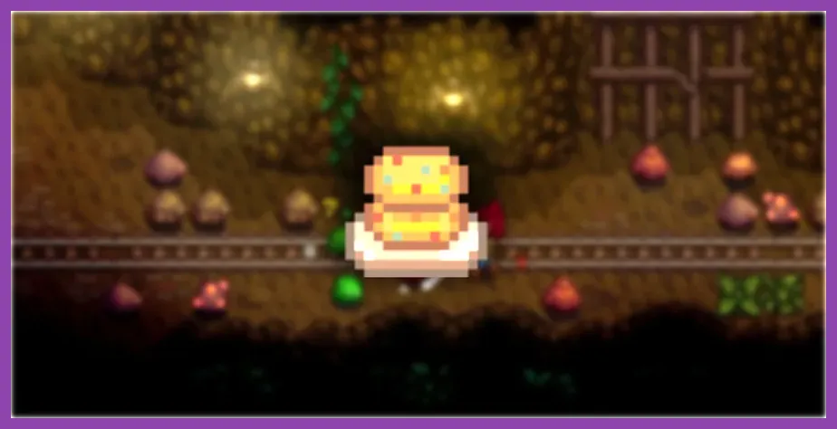 Stardew Valley inventory showing life elixir and defense food buffs