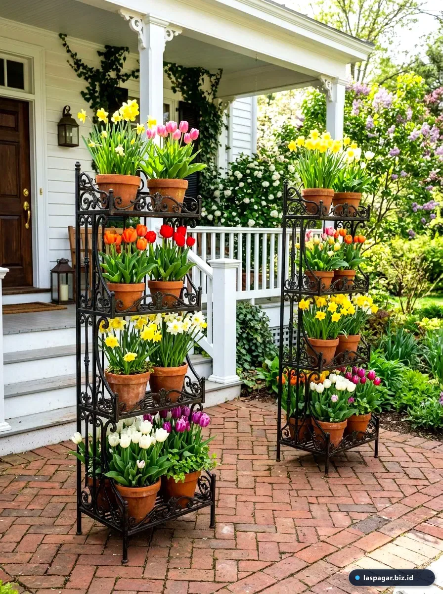 keunggulan standing planter besi minimalis di teras rumah