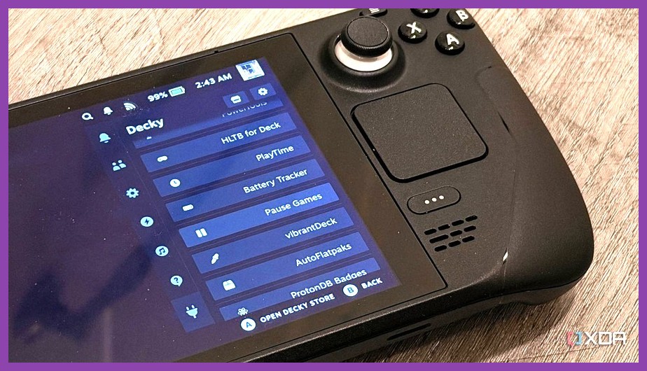 Gamer holding a Steam Deck playing a high performance action game