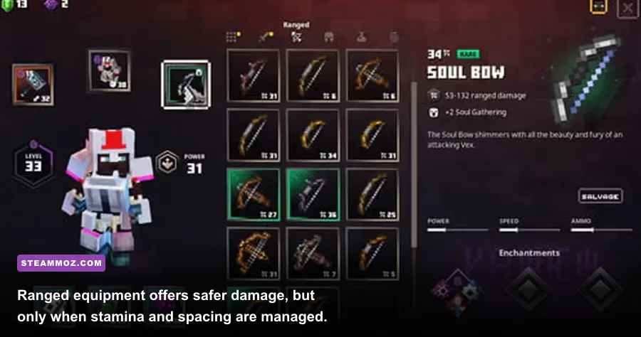 Fated Souls ranged character attacking enemies with a bow or magic weapon