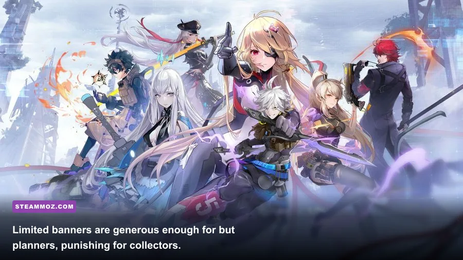 Tower of Fantasy limited weapon banner and flame gold currency interface