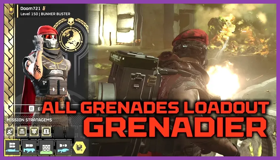 Player using dual GL‑21 grenade launchers in Helldivers 2