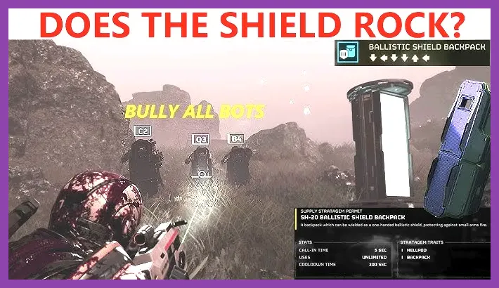 Helldivers 2 players using voice chat to call shield status and perform shield rotation maneuver