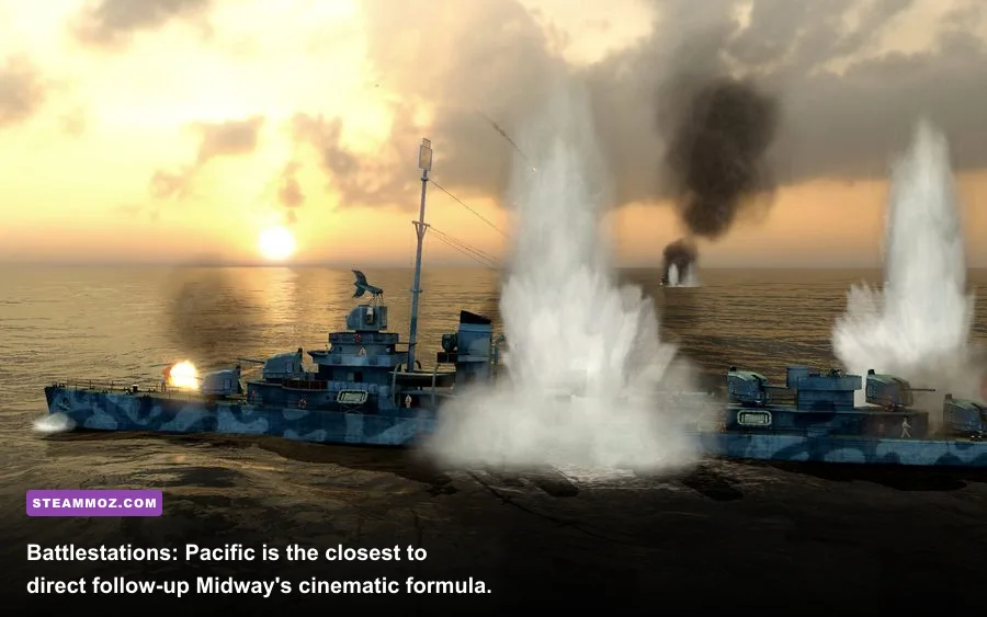 Battlestations Pacific aircraft carrier battle with planes and warships