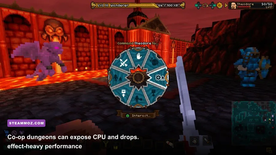 Barony cooperative multiplayer dungeon exploration screenshot