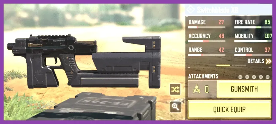 Switchblade X9 SMG in Call of Duty Mobile