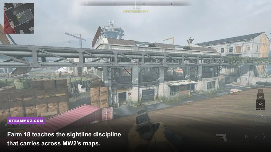 Call of Duty Modern Warfare II players fighting across the Farm 18 multiplayer map
