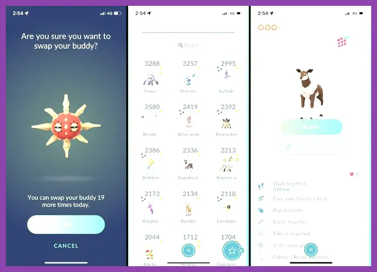 Pokemon GO player interacting with a buddy pokemon