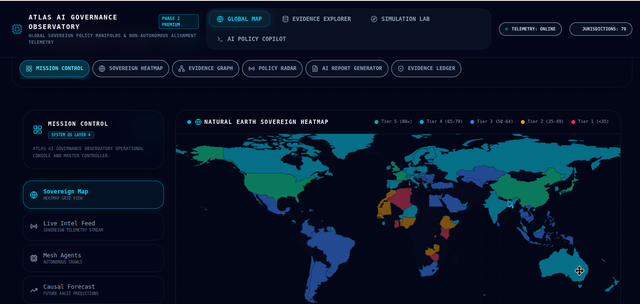 Atlas AI Governance Observatory interface screenshot