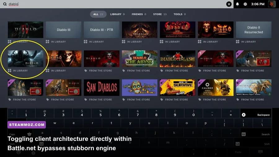 Blizzard Battle.net desktop app game settings panel for Diablo 3