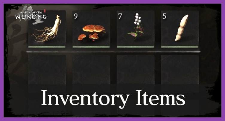 Black Myth Wukong crafting menu displaying collected materials and upgrade options