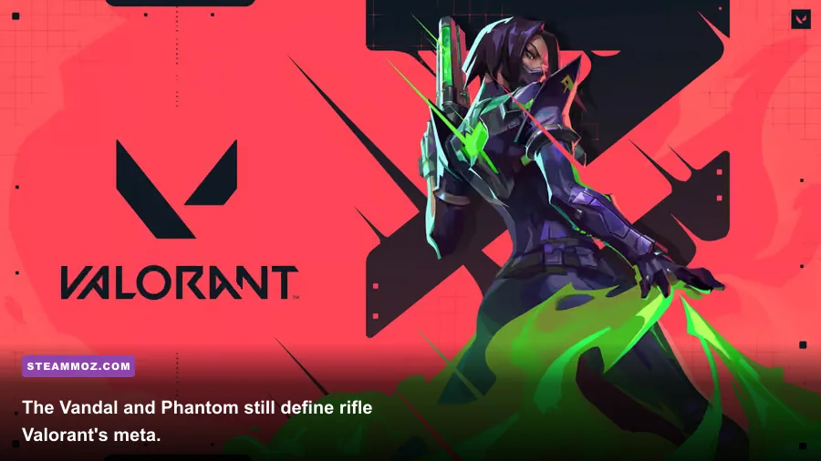 Valorant Vandal and Phantom rifles shown in the PC buy menu