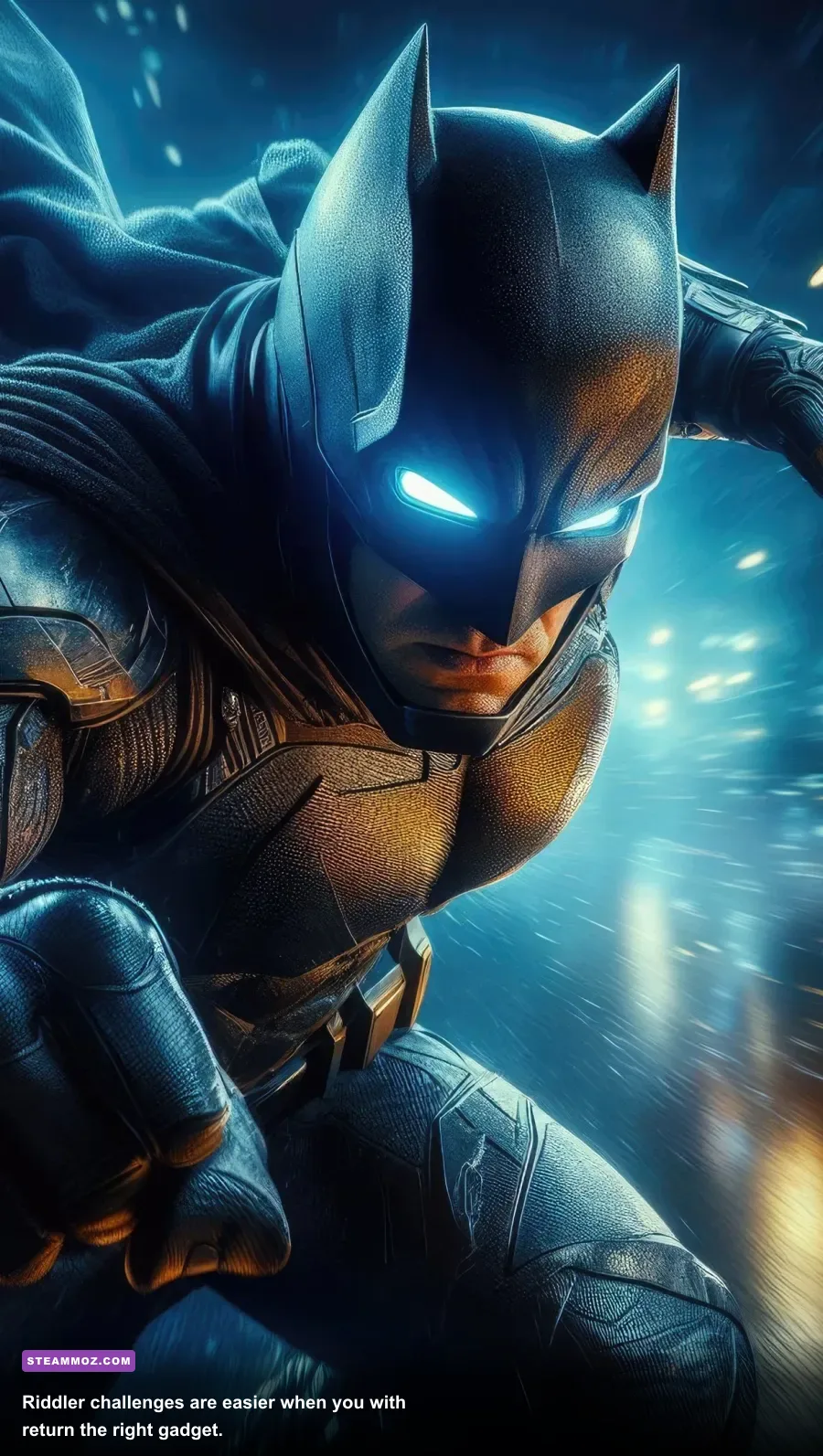 Batman solving a Riddler puzzle inside Panessa Studios in Arkham Knight