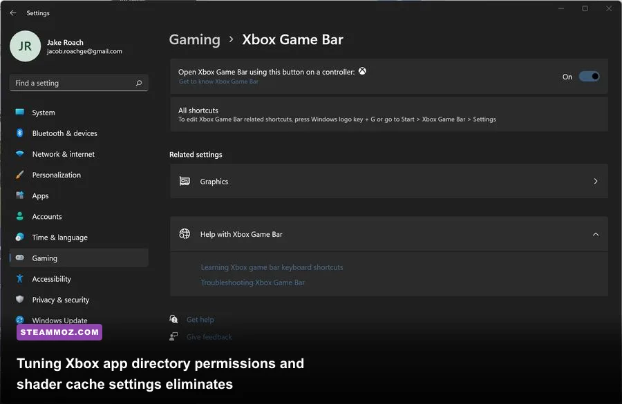 PC Game Pass desktop app installation directory and performance settings