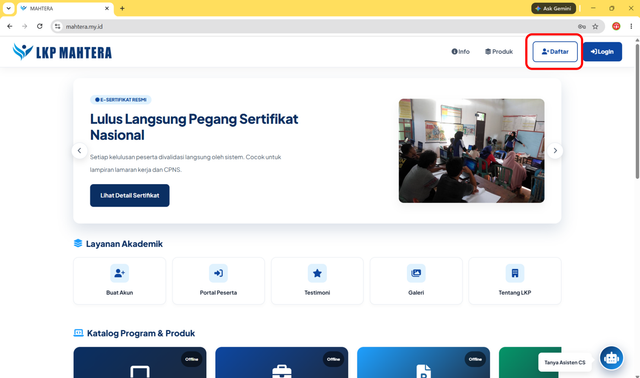 Langkah Awal Registrasi