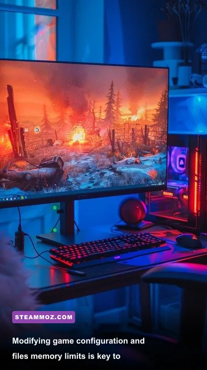 PC gaming configuration screen on an ultrawide monitor