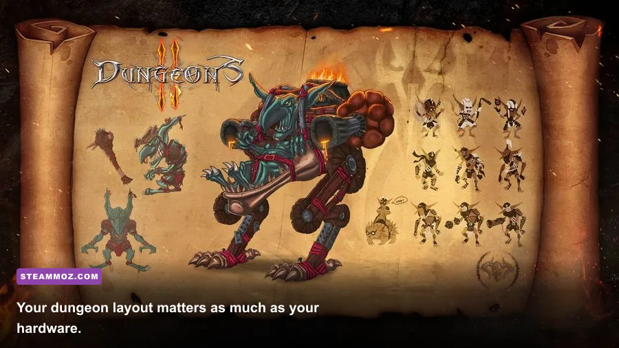 Dungeons 2 underground base with rooms traps and minions in a detailed gameplay screenshot