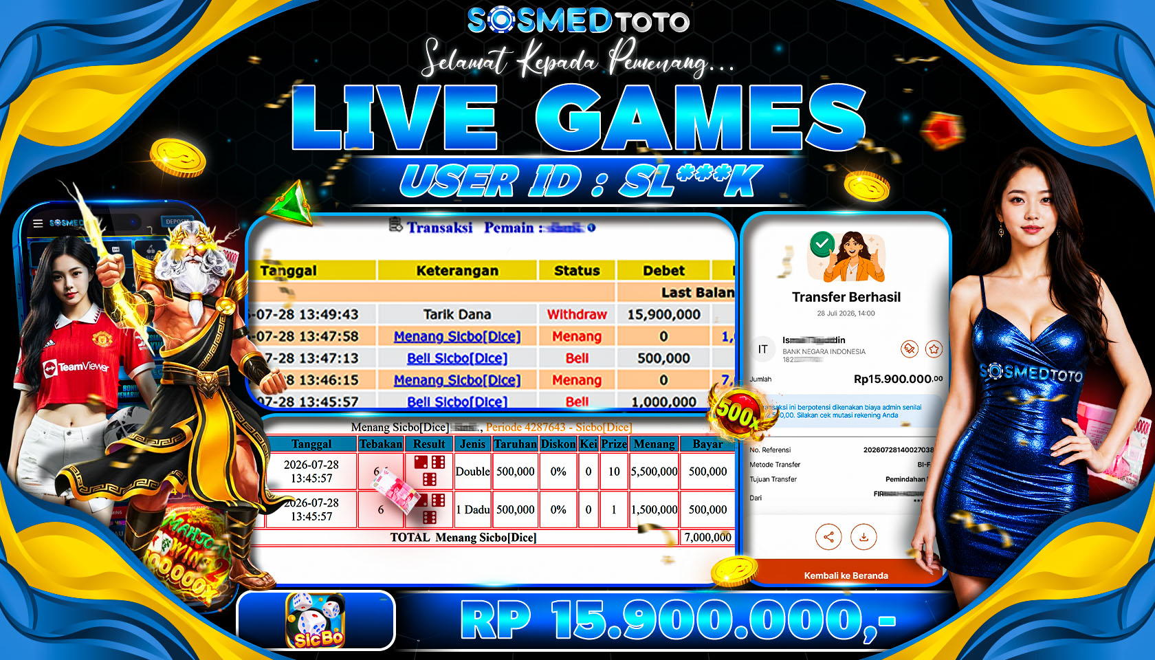 SOSMEDTOTO JACKPOT LIVAGAMES 15.9 JT LUNASS !