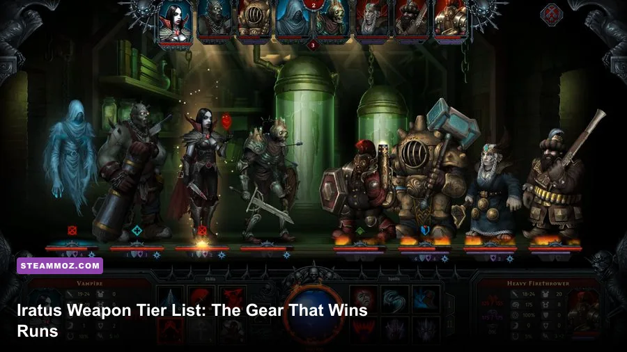 Iratus Lord of the Dead standing above his undead army in the dungeon