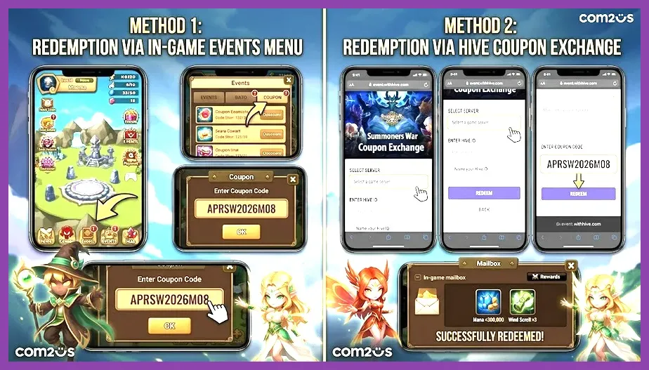 How to enter promo codes in Summoners War