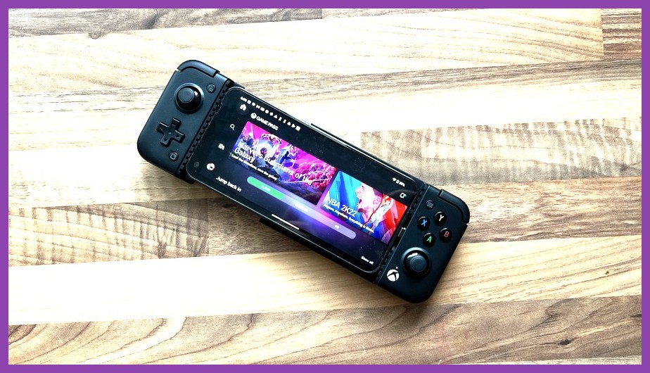 GameSir X2 Pro controller connected to Android smartphone playing a handheld game