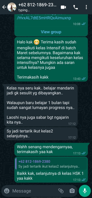 Testimoni peserta Kelas Dewasa 1