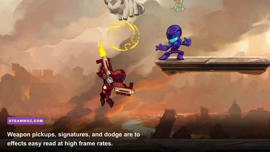 Brawlhalla Legends using sword blasters and spear weapons