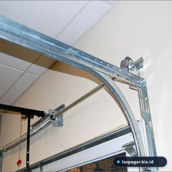 mekanisme rel gantung pintu garasi besi lipat sliding presisi