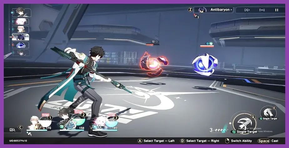 Honkai Star Rail Divergent Universe combat mode showing character abilities