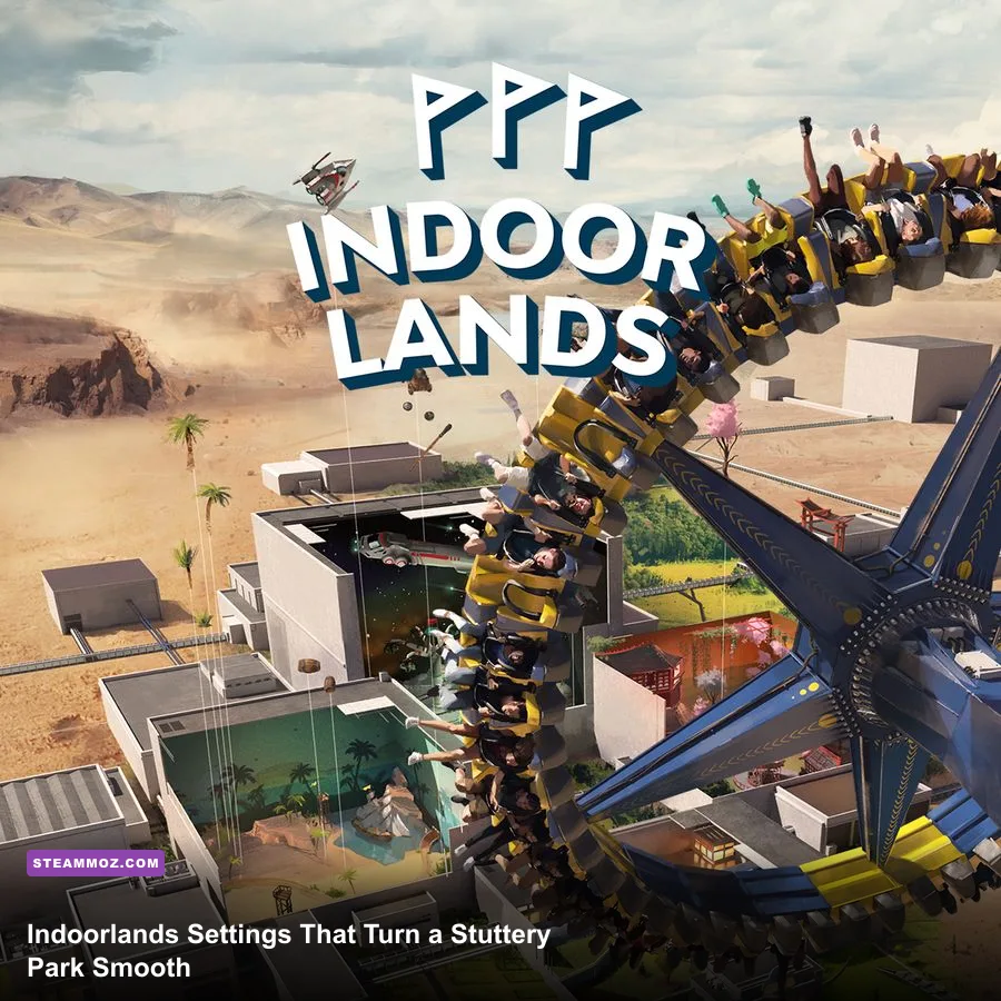 Indoorlands indoor theme park with attractions and guests in a high-resolution gameplay screenshot