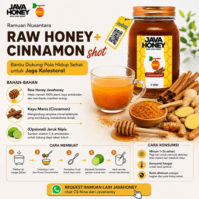 Ramuan Kolesterol - Raw Honey + Cinnamonshot