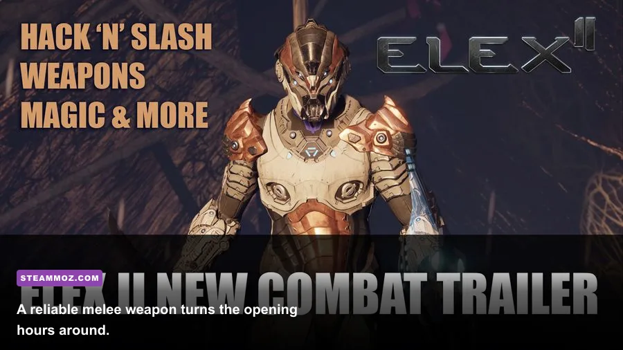 Jax fighting an enemy with a sword in ELEX II