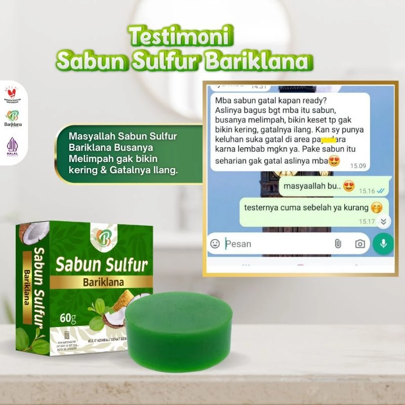 Testimoni Sabun Sulfur Bariklana