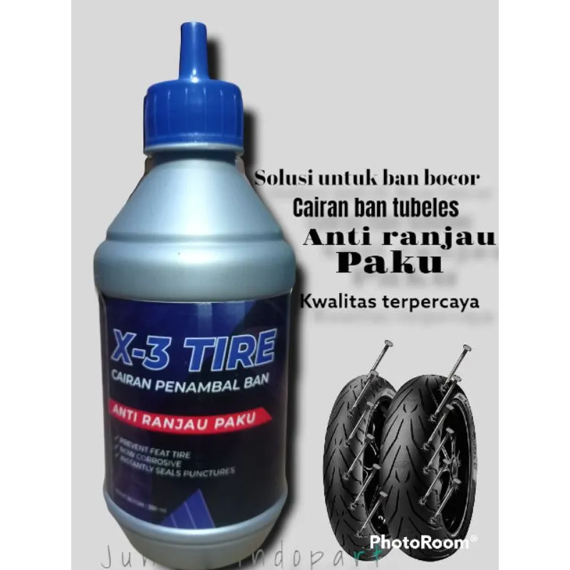 CAIRAN PENAMBAL BAN TUBELES X-3 TIRE 350 ML - KWALITAS TERPERCAYA
