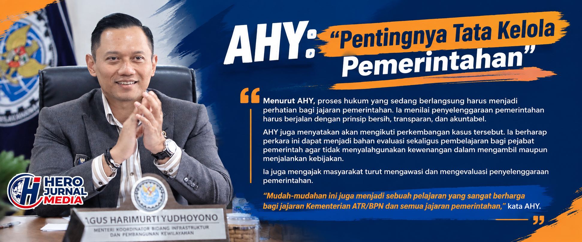 0 A AHY Pentingnya Tata Kelola Pemerintahan