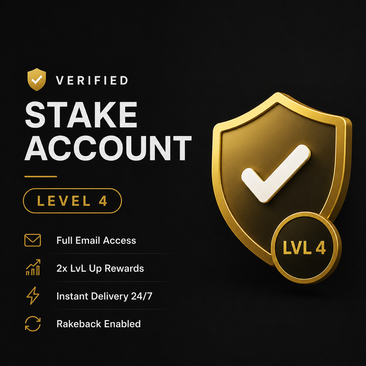 Buy Stake Level 4 KYC Account + Exclusive Rewards — KYC Verified Stake Account | Instant Delivery