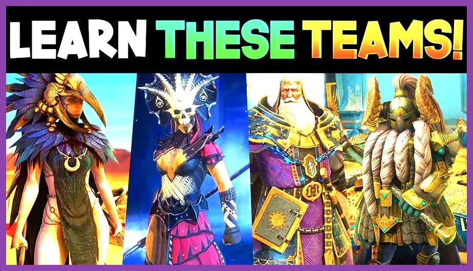 Endgame Raid Shadow Legends support champions fighting a dungeon boss