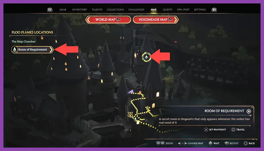 Hogwarts Legacy Map Chamber location