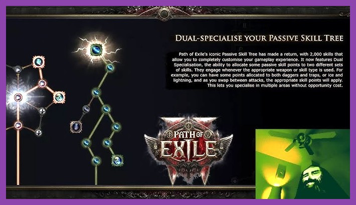 Path of Exile 2 dual specialization skill tree split for weapon swapping
