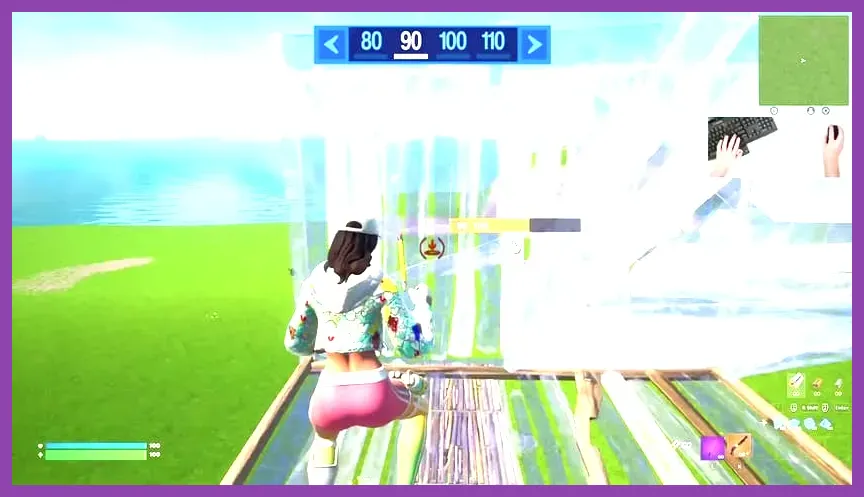 Comparative screen space view between slim and bulky Fortnite character models