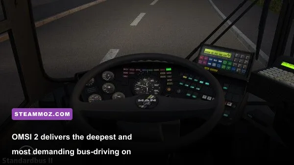 OMSI 2 MAN bus driving on a detailed urban route
