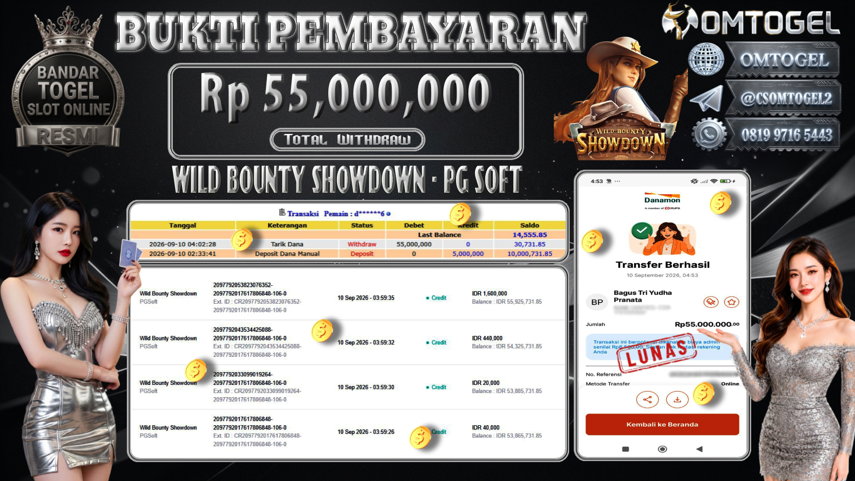 OMTOGEL JACKPOT PG SOFT WIND BOUNTY SHOWDOWN Rp.55,000,000,- DIBAYAR LUNAS