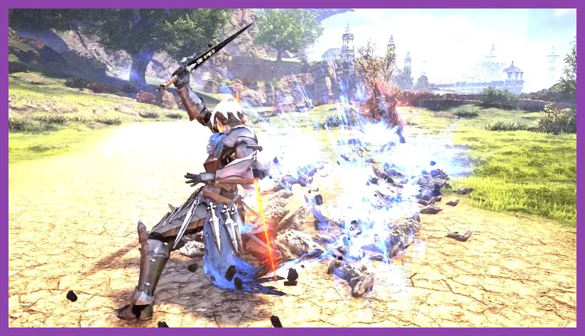 Action RPG combat on PS5 with high fidelity visuals